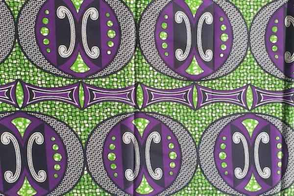 PURPLE UFO Waxprint Stoff